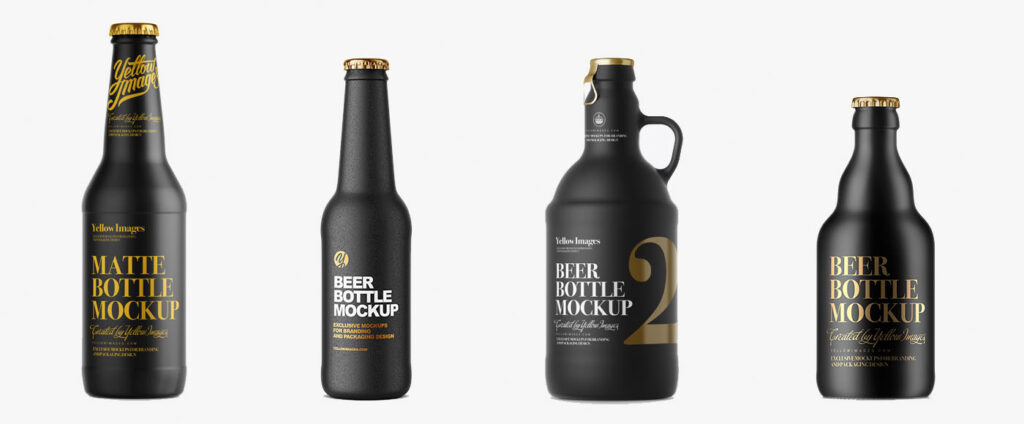 black liquor bottle for beer
