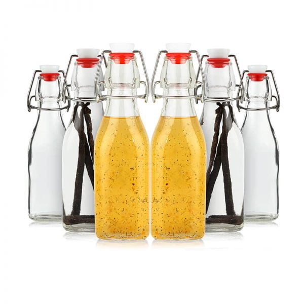 250ml square swing top bottles