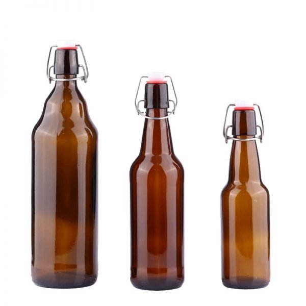 500ml amber swing top bottles