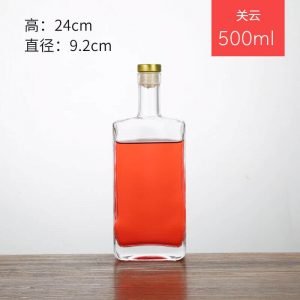 500ml flint glass liquor bottle