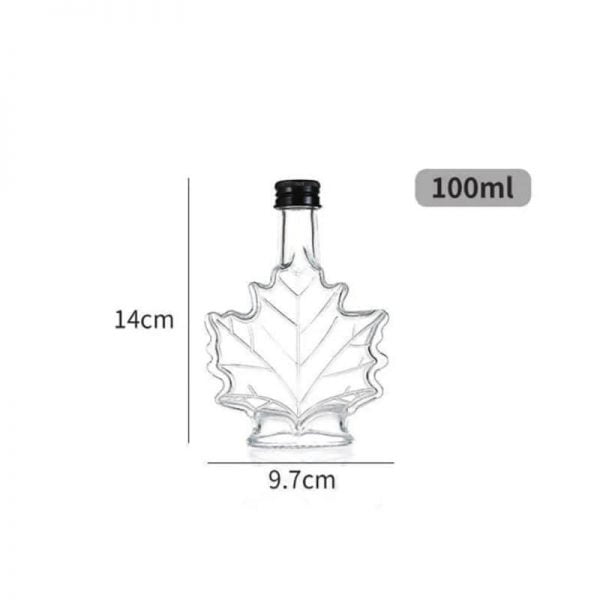 Maple shape glass bottle