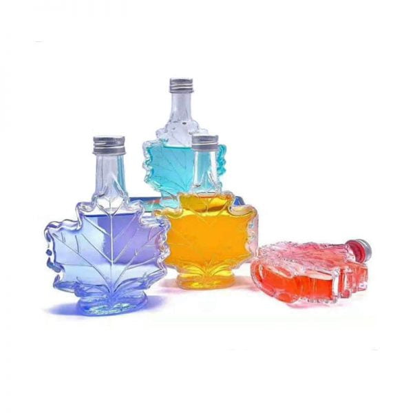 Maple shape glass bottle