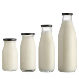 classic glass milk bottles