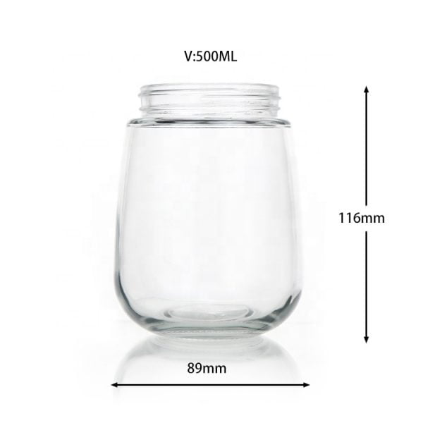 fat round glass milk bottle size