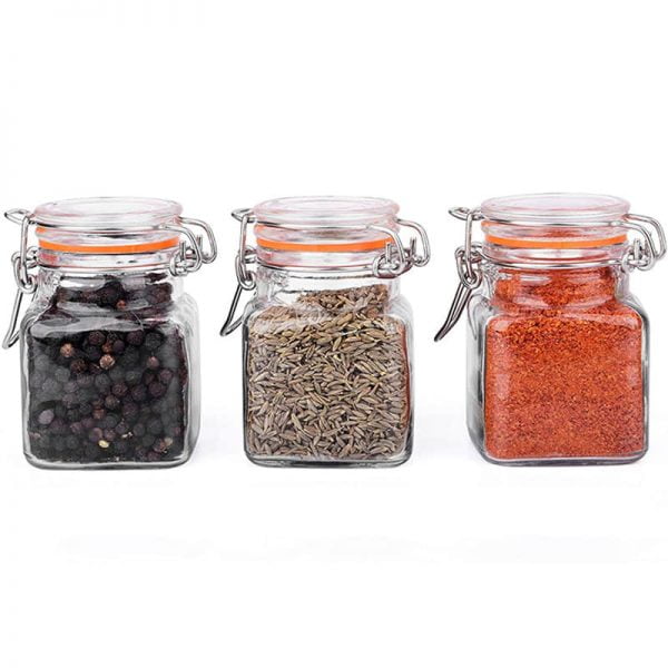 4oz Glass Spice Jar With Airtight Lid