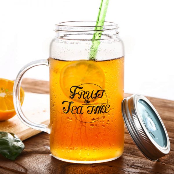 Borosilicate Mason Jar With Handle