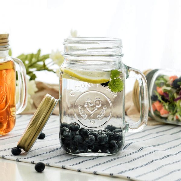 Classic Mason Jar With Handle