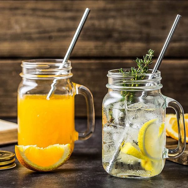 Clear Mason Jar With Handle