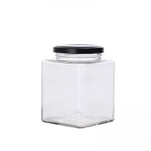 Square Glass Jam Jar