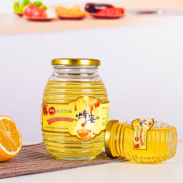 Thread Glass Honey Jar