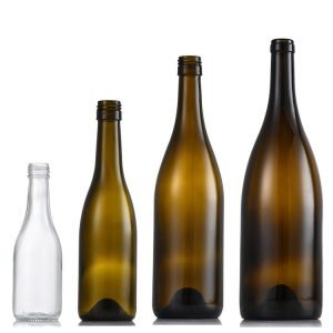 Burgundy glass wine bottle