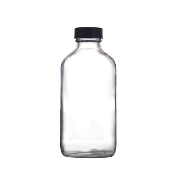 Clear Boston Round Glass Bottle