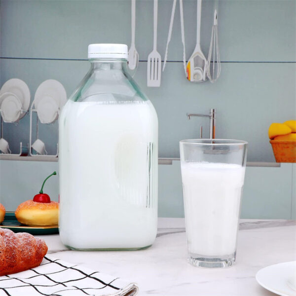 half gallon glass milk bottles